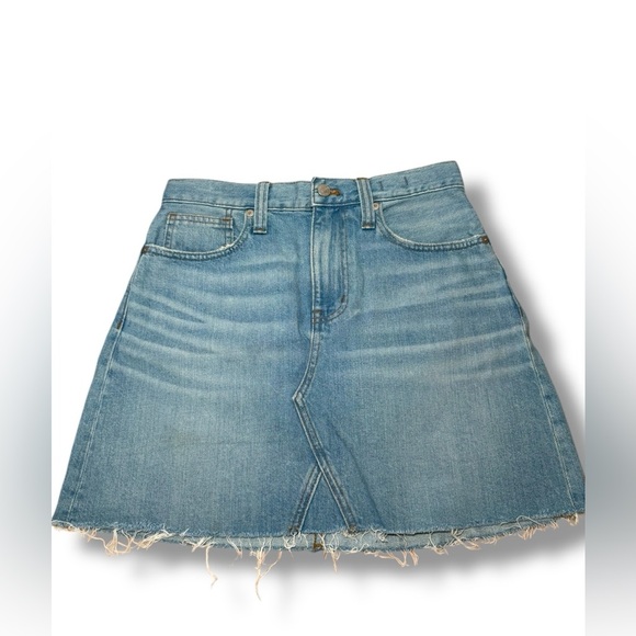Madewell Rigid Denim A-Line Mini Skirt Size 26 EUC - Picture 3 of 9